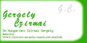 gergely czirmai business card